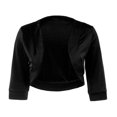 thumbnail image 3 of SuDongPo Women's Bolero Cardigan 3/4 Sleeve Open Front Shrug Soft Lightweight Cropped Jacket Formal Office Party Casual Coat Solid Color Fashion Outerwear 2024, 3 of 4