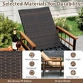 thumbnail image 5 of Gymax Patio Rattan Chaise Lounge Reclining Lounger Chair w/ Wood Armrests Outdoor White, 5 of 6