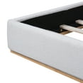 thumbnail image 6 of Christopher Knight Home Queen Bed Frame with Boucle Upholstered Wingback Headboard, Solid Wood Base, White, 6 of 11