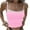 Pink, variant on Women's Fall Trends Shirts Round-neck Camisoles Sling Patchwork Backless Midriff-baring Vest Tank Tops Blouse T-shirt