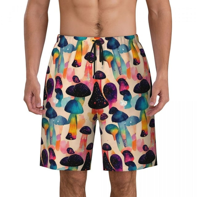 Board Shorts Summer Psychedelic Hawaii Beach Short Pants Men Running Surf Fast Dry Printed Swim Trunks