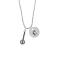 thumbnail image 2 of Delight Jewelry Silvertone Banjo Silvertone Script Initial Disc - O - Charm Necklace, 20"+3", 2 of 4
