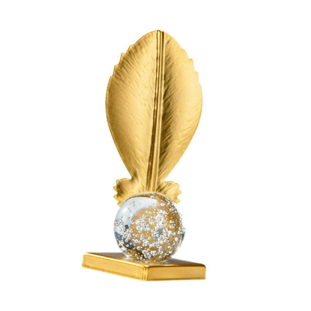 Escultura de metal, estatua de hoja, obra de arte, adorno decorativo de regalo, coleccionable para escritorio, chimenea, gabinete, estantería, oficina Estilo A