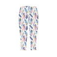 thumbnail image 4 of Pantalones de Yoga de Verano para Mujeres Ligeros de Alta Cintura de Impresión Capris, Pantalones de Gimnasio Y Entrenamiento de Ajuste Delgado con Cintura Elástica para Yoga, Correr, 4 of 8
