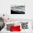 thumbnail image 4 of JRXY  Sylvie Misty Mountains Black and White Framed Canvas Wall Art Natural, Scenic Mountain Wall Art Decor 20x16in, 4 of 4