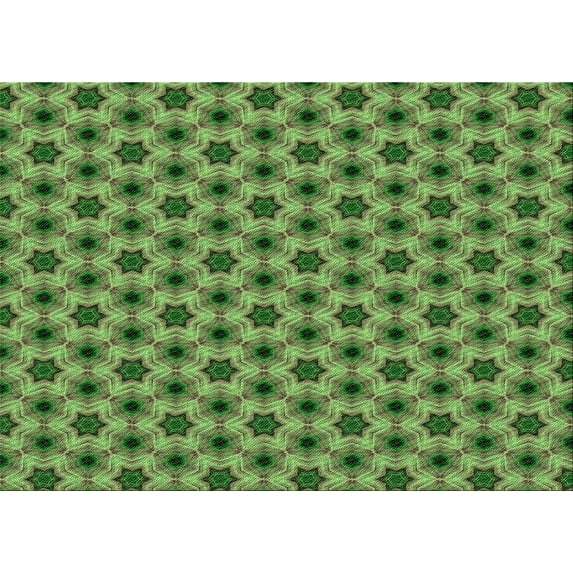 Ahgly Company Machine Washable Indoor Rectangle Transitional Army Green Area Rugs, 2' x 5'