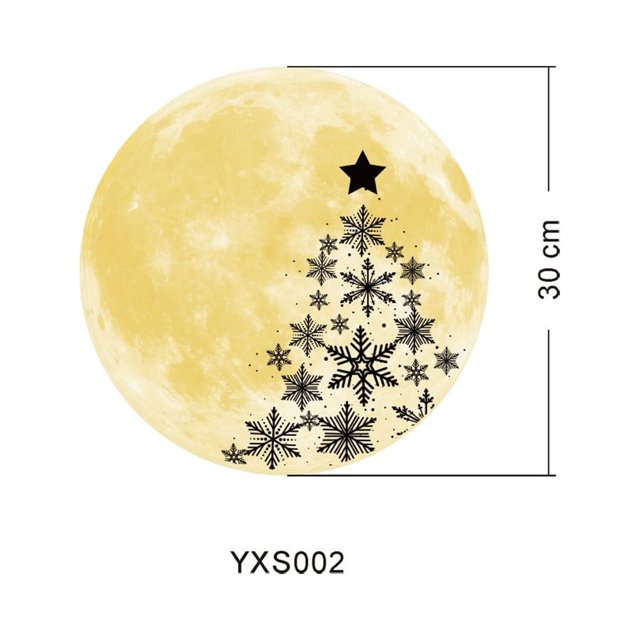 Calcomanías de pared de vidrio luminosas navideñas - Decoración de pared navideña que brilla en la oscuridad con Papá Noel en trineo - Calcomanías de pared luminosas extraíbles para puerta del hogar, ventana, dormitorio, baño, vacaciones navideñas JM Pegatina de pared