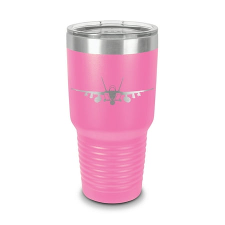 

F/A-18F Super Hornet Tumbler 30 oz - Laser Engraved w/ Clear Lid - Polar Camel - Stainless Steel - Vacuum Insulated - Double Walled - Travel Mug - f/a-18 fa18f fa18 multirole fighter aircraft