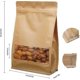 thumbnail image 3 of 30 Pieces Kraft Paper Bags, Transparent Window Kraft Paper Bags, Zipper Reusable Kraft Paper Bags (14 * 24cm), 3 of 5