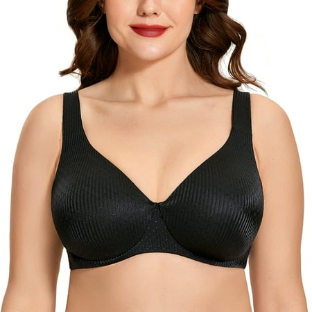 

AISILIN Women s Minimizer Bras Plus Size Full Coverage Underwire Non-padded Bra