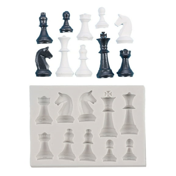YIEMEEN 3D Chess Piece Silicone Molds Epoxy Resin Casting Molds for Party Board Games