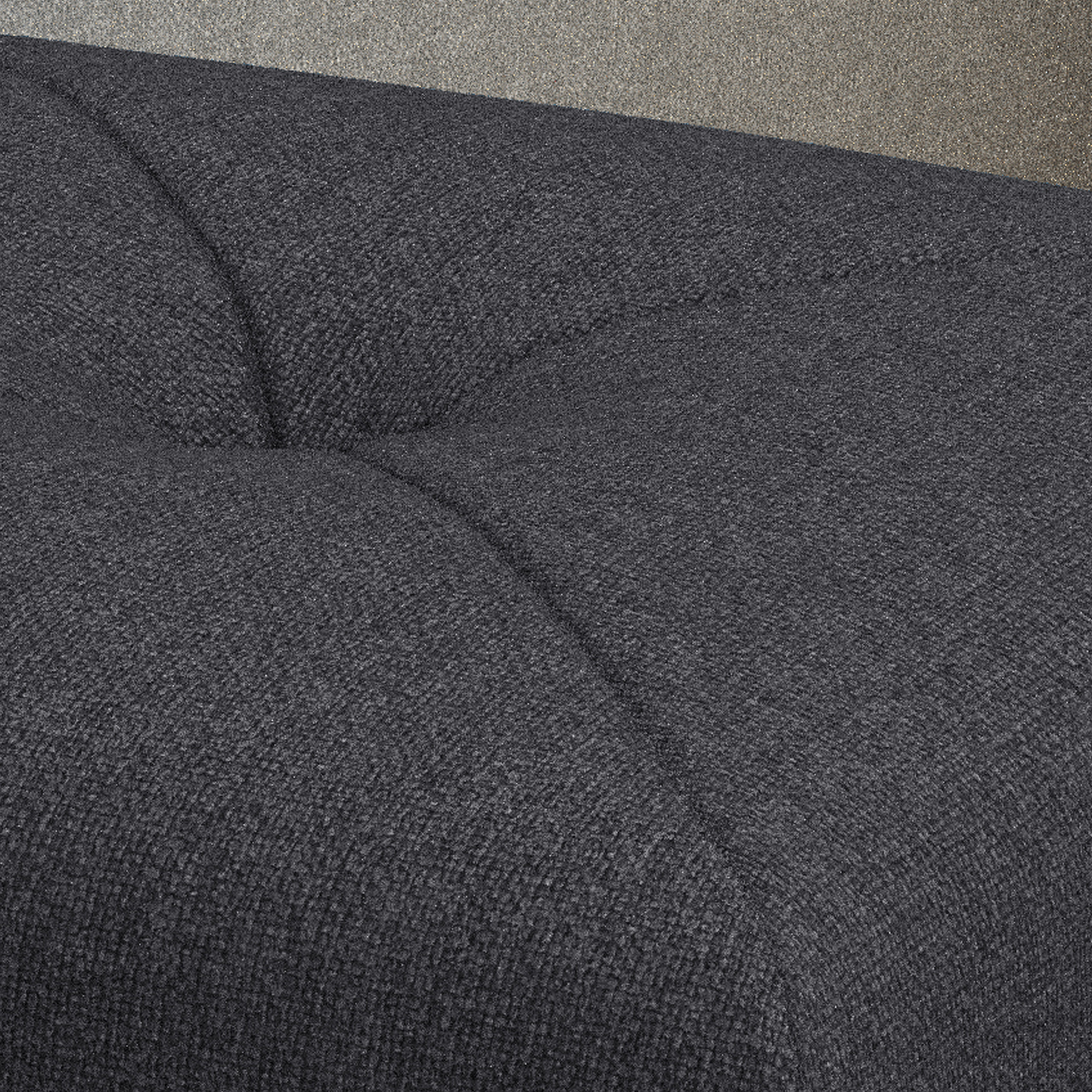 Noble House Brandon Fabric Square Ottoman,Dark Charcoal