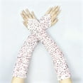 thumbnail image 1 of Gants Roses Mitaines Gants Scintillants à Paillettes Longs en Velours Manches de Bras Gants de Mariage Bal pour Femmes, 1 of 3