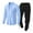 Blue, variant on Medieval Clothing Set Clothing Set with Linen Shirt Medieval Shirt Medieval Pants with Ankle Strap Relaxed Fit Pant Suits (Men's) Size S