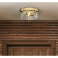 thumbnail image 2 of Westinghouse Westinghouse Lighting 6128600 Lebanon Transitional 12 Inch, Two Light Flush Mount Ceiling Fixture, Champagne Brass Finish, Clear Glass, 2 of 5