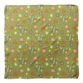 thumbnail image 4 of Bimba Green Snowflake & Happy New Year Text Printed Pure Silk Scarf For Hair Neck Head Bandanas For Women 40 x 80 Inches, 4 of 6