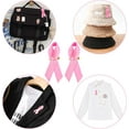 thumbnail image 6 of Polyester 100 pc 100 pcs HotPink Ribbons Satin Pins Breast Cancer Awareness Lapel Pins Ribbons with Safety Pins for Breast Cancer Charity Event Supplies, 6 of 7