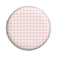 thumbnail image 4 of Spare Tire Cover, Pink Checkboard Wheel Cover Tire Covers For Trailers Car Truck Camper Universal Tire Covering Fits Diameter14"-17", 4 of 4