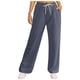 thumbnail image 1 of Pantalones de chándal con forro polar para mujer - Pantalones de jogging de cintura alta y pierna ancha con bolsillos - Poliéster y spandex para hacer ejercicio/uso informal, 1 of 6