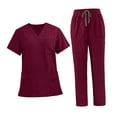 thumbnail image 4 of Conjunto de uniforme médico para mujer y hombre, ropa de trabajo moderna y transpirable para enfermeras y salones de belleza. XXL, 4 of 9