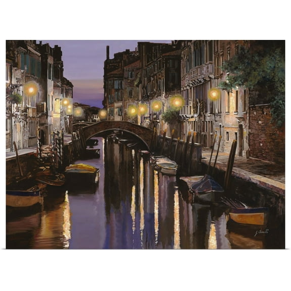 Great BIG Canvas | Rolled Guido Borelli Poster Print entitled Venezia al Crepuscolo