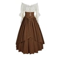 thumbnail image 4 of Disfraz de falda renacentista Mingyuezai para mujer, estilo victoriano, 4 of 9