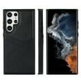thumbnail image 3 of Wallet Case Designed for Samsung Galaxy S22 Ultra, Classic Slim 2 Credit Card Holders Lychee Texture Synthetic PU Leather Anti-shock Lightweight Phone Case Cover for Samsung Galaxy S22 Ultra, Black, 3 of 6