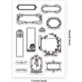 thumbnail image 4 of 1Sheet Retro Style Border Silicone Clear Stamp Seals for Card Making Photo Album Decoration and DIY Scrapbooking 6.3x4.3inch, 4 of 9