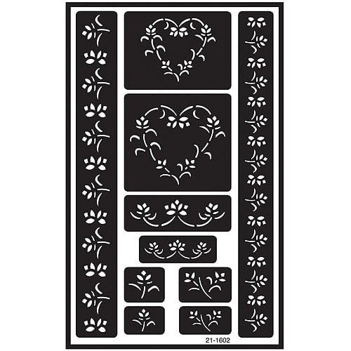 Over 'n' Over Reusable Glass Etch Stencils, 5