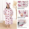 thumbnail image 3 of Wearable Blanket Hoodie for Kids Balloon Daisy Dog Pattern Flannel Hooded Blanket with Pockets and Sleeves Suitable for Boys and Girls, 3 of 7