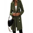 thumbnail image 1 of Manteau en Laine à Double Boutonnage à Manches Longues Automne et Hiver pour Femmes, 1 of 18