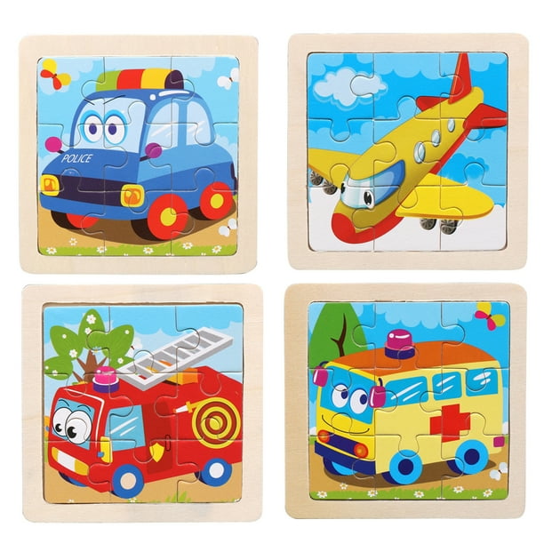 Juguetes Puzzle Tangram Dibujos Animados Madera 3D Aprender Formas Inteligencia Animales Puzzle Juguete Puzzle