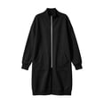 thumbnail image 6 of IUYRTFE Women Mid Length Zip Up Coat with Pockets for Winter Casual Daily Wear, 6 of 7