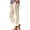 Khaki, variant on Comfy Pants Women Gift for Mom Cropped Linen Pants for Women Casual Lightweight Summer Pants Elastic Waist Plus Size Beach Pants with Pockets