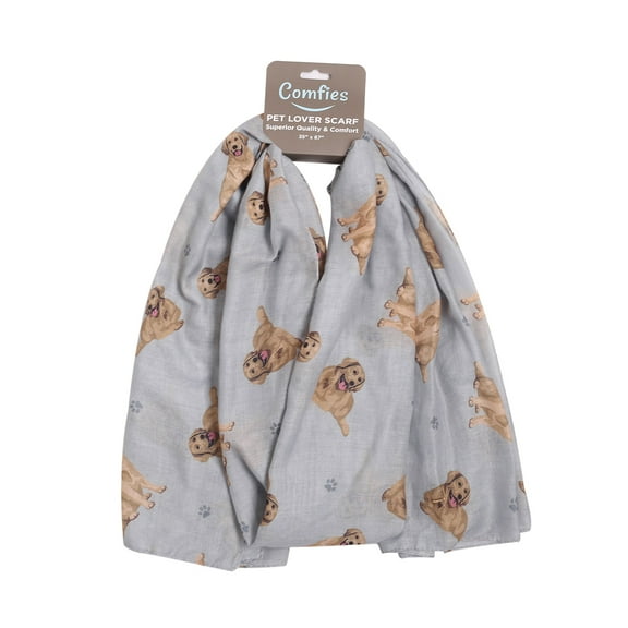 Golden Retriever Dog Lover Scarf - Year-round scarf, Lightweight material, 67"