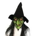thumbnail image 3 of Máscara de aterradora de Halloween, máscara de de anciana, versátil, suave y elástica para decoración de casa embrujada con sombrero Estilo A, 3 of 8