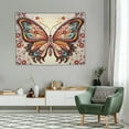 thumbnail image 2 of ONETECH  Boho Tapestry ~ Orange Butterfly Moth Wall Tapestry, Hippie Tapestry with mushroom, plants, tapestry for bedroom Aesthetic Living Room and Dorm, 2 of 7
