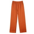 thumbnail image 4 of Puntoco Conjunto De Pijama Informal De Manga Larga Con Estampado De Moda Informal Para Mujer (1 top + 1 Pantalón) Conjunto De Solapa De Manga Larga Naranja Xxl, 4 of 4
