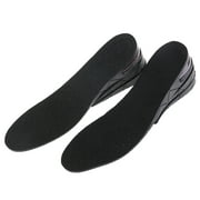 Pixnor Pair of PU Air Cushion Invisible Height Increase Insole Taller Shoe Pad 7cm (Black)