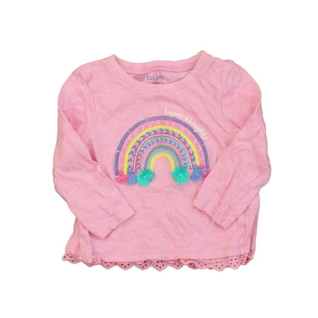 

Pre-owned Hatley Girls Pink | Rainbow Long Sleeve T-Shirt size: 18-24 Months