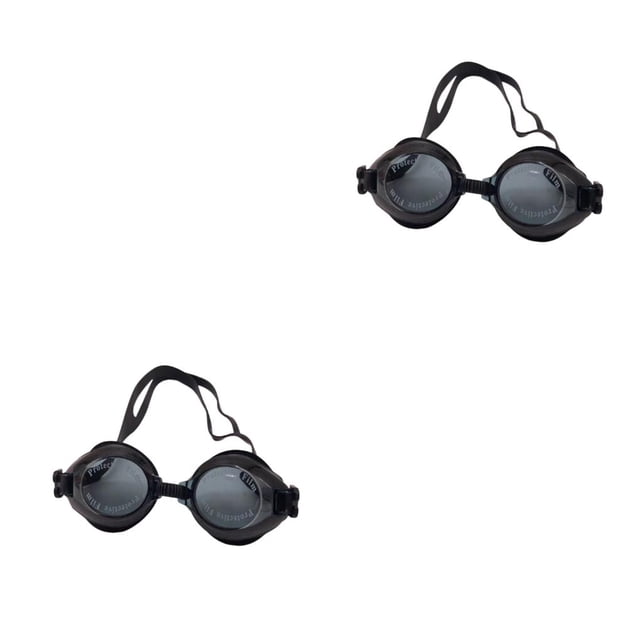 Ruiboury Goggles Unisex Swim Accessory Protective Glasses Wide View Swimming Supply Eyes Protector Goggle for Children Adult Black 2Set