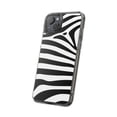 thumbnail image 2 of Clear Hybrid Shockproof Case for Apple iPhone 14 PLUS - Zebra Stripe Black and White Pattern, 2 of 5