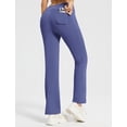 thumbnail image 2 of BALEAF Women's Fleece Lined Pants Yoga Pants Warm Thermal Winter High Waisted Straight Leg Leggings with 6 Pockets Navy Blue L, 2 of 7