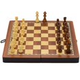 thumbnail image 2 of Juego de ajedrez de madera, juego de tablero de ajedrez magnético con 2 reinas adicionales (2 en 1), tablero plegable, juego de tablero de ajedrez de viaje potable para principiantes, 2 of 5