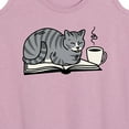 thumbnail image 3 of Instant Message - Cat On Book - Women's Racerback Tank Top, 3 of 6