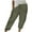 Green, variant on Dazajoo Cotton Linen Capris for Women Summer Drawstring Elastic Waist Pants with Pockets 2024 Womens Loose Fit Solid Color Capri Pants,Wine,XL