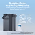 thumbnail image 4 of Waterdrop Alkaline Electric Water Filter Pitcher, Dispenser, NSF/ANSI 42, 200-Gallon, 5X Times Long-Life Countertop Water Filter System, Reduce PFOA/PFOS, Chlorine, Lead, 15-Cup, Blue, with 2 Filter, 4 of 8