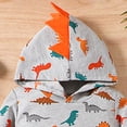 thumbnail image 5 of Quealent Toddler Boy Clothes Baby Outfits Colorful Dinosaur Hoodie & Jogger Pants 2Pcs Winter Clothing Sets (Grey, 2-3 Years), 5 of 7