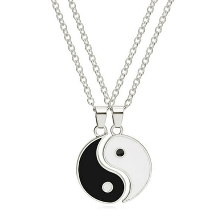 

Yin and Yang Necklace Personalized Alloy Puzzle Pendant Jewelry Suitable for Couples Necklaces with Adjustable Chains