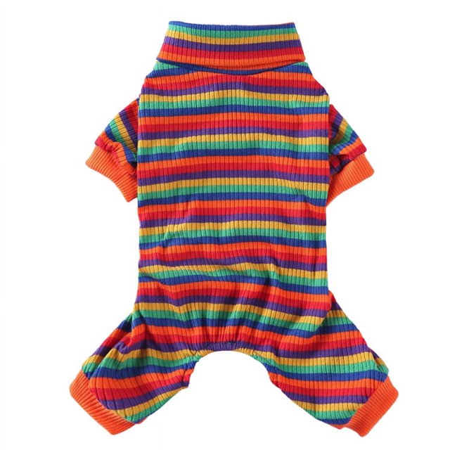 Ropa divertida transpirable verano camiseta mamá niño perro SY77 rojo raya M